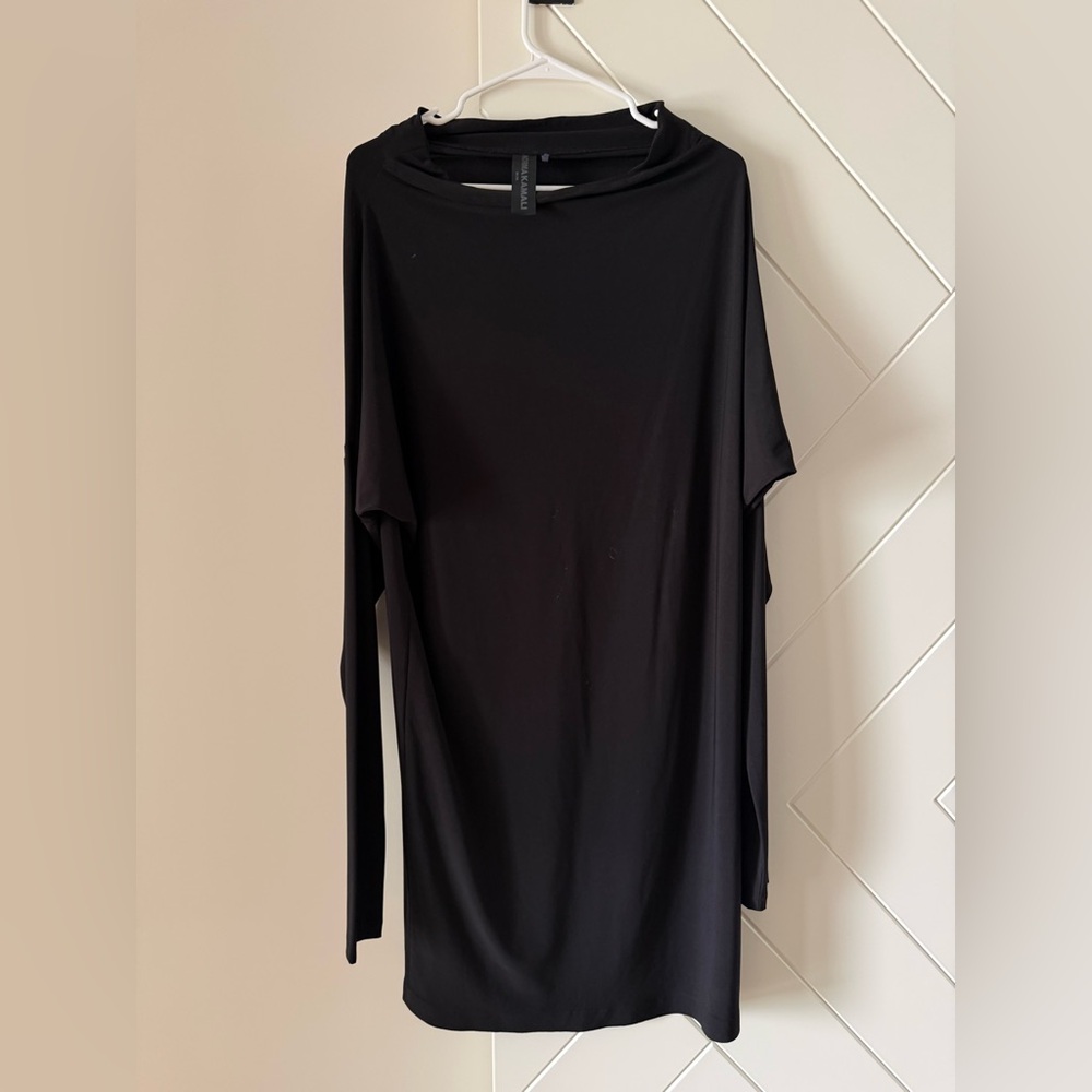 Norma Kamali Classic Black Long Sleeve Dress